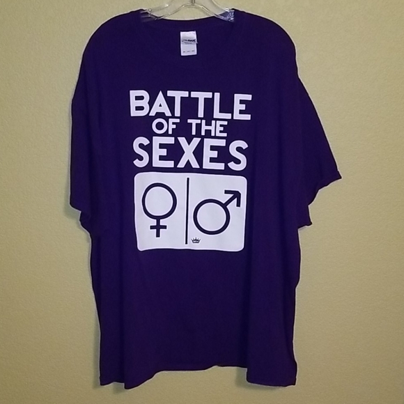 Unisex 3X t-shirt. Battle of the Sexes - Picture 3 of 3